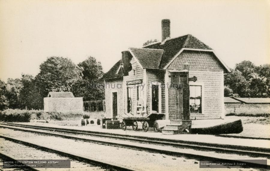 Postcard: Railroad Station, Congamond, Massachusetts